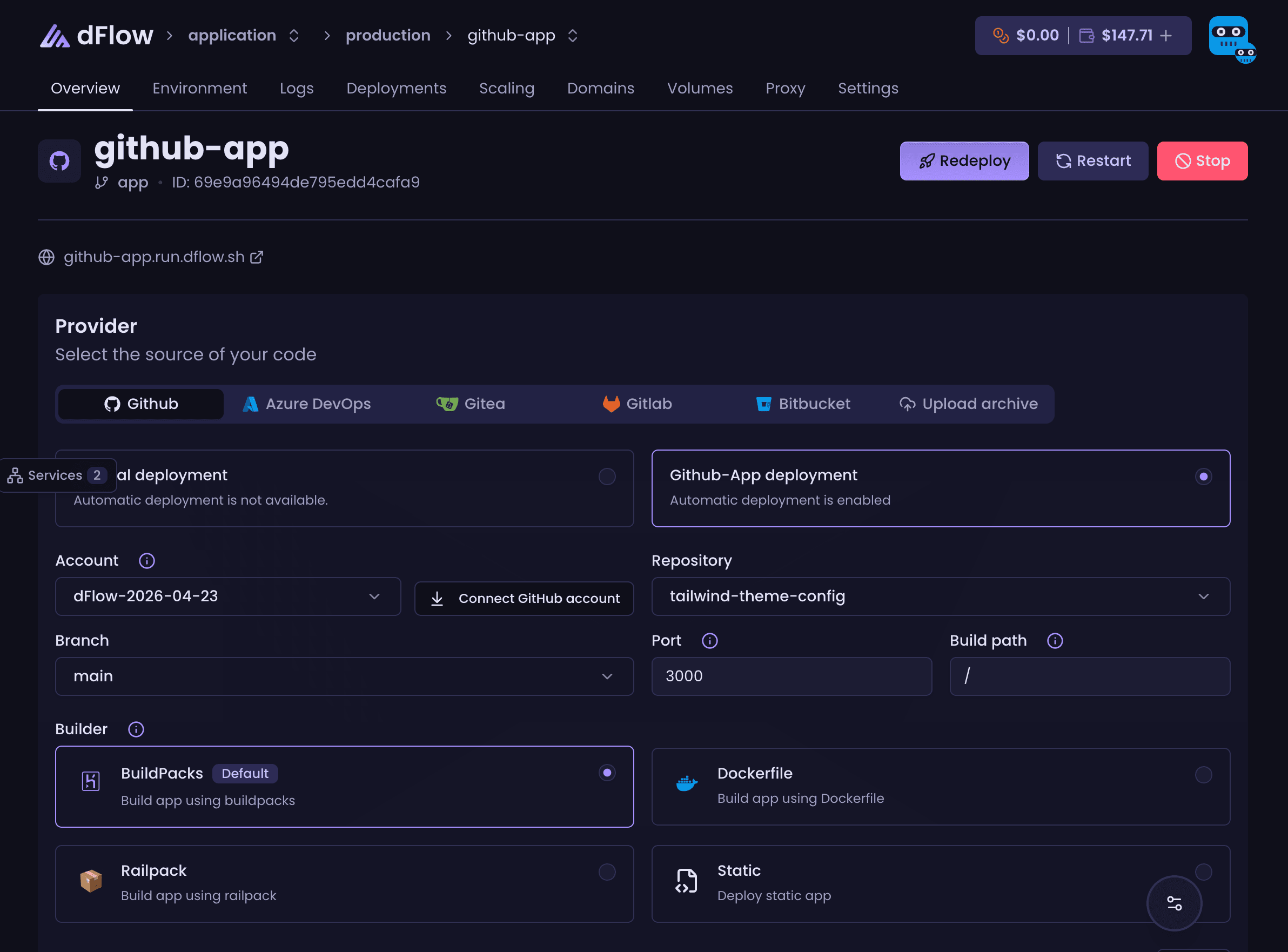 dFlow application overview