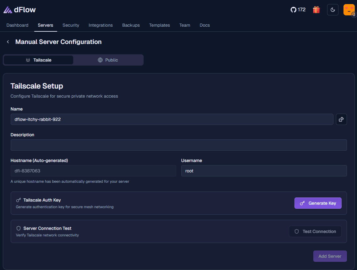 1. Connect Servers